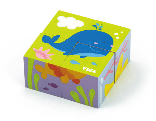 Les cubes - puzzle - Mer