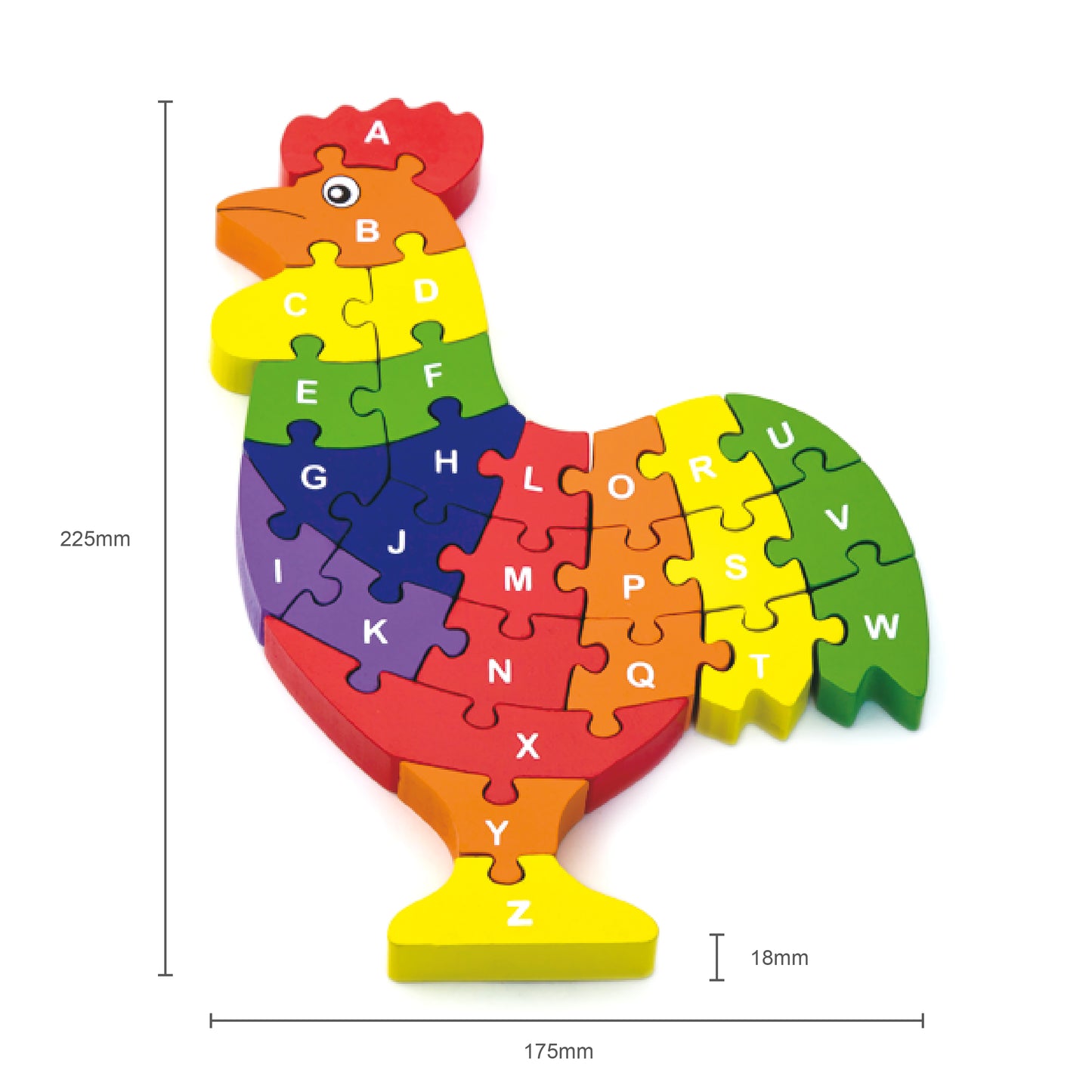 Puzzle 3D coq en bois