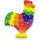 Puzzle 3D coq en bois