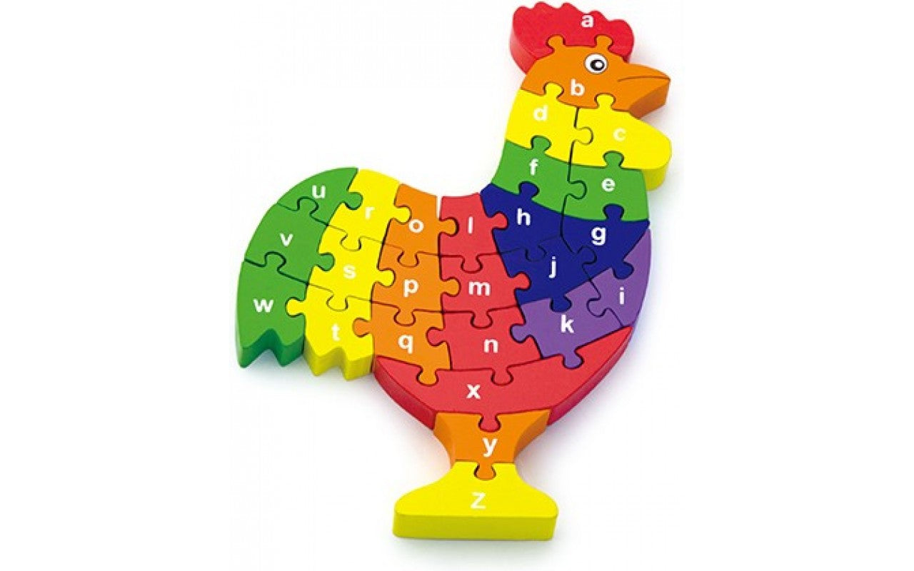 Puzzle 3D coq en bois