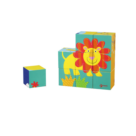 Puzzle en blocs - animaux sauvages